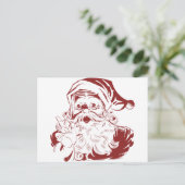 Jolly Santa Claus in Red Fun Retro Merry Kerstmis Feestdagenkaart (Staand voorkant)