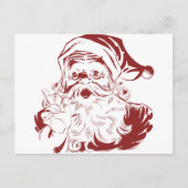 Jolly Santa Claus in Red Fun Retro Merry Kerstmis Feestdagenkaart (Voorkant)