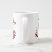 Jolly Santa Claus in Red Fun Retro Merry Kerstmis Grote Koffiekop (Achterkant)