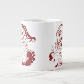 Jolly Santa Claus in Red Fun Retro Merry Kerstmis Grote Koffiekop (Voorkant)