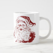 Jolly Santa Claus in Red Fun Retro Merry Kerstmis Grote Koffiekop (Rechts)