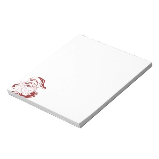 Jolly Santa Claus in Red Fun Retro Merry Kerstmis Notitieblok (Linkerzijde)