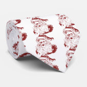 Jolly Santa Claus in Red Fun Retro Merry Kerstmis Stropdas (Opgerold)