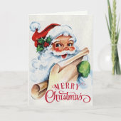 Jolly Santa Claus kerst, aangepast Feestdagen Kaart (Voorkant)