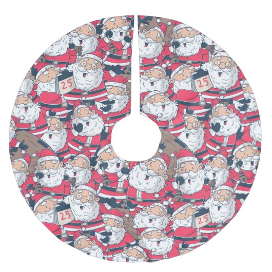 Jolly Santa Claus Kerstboom Rok (Voorkant)
