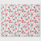 Jolly Santa Claus Kerstcadeau Grijs Naadloos Cadeaupapier (Vlak)