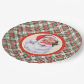 Jolly Santa Claus kerstfeest Pset Papieren Bordje (Gekanteld)