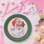 Jolly Santa Claus kerstparty Papieren Bordje (Feest)