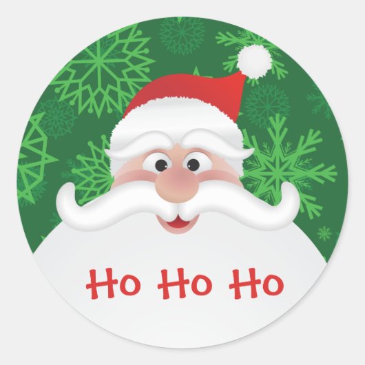 Jolly Santa Claus Large Sticker (Voorkant)