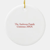  jolly Santa Claus Merry kerstfamilie Keramisch Ornament (Achterkant)