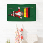 Jolly Santa Claus met Duitse Bundesvlagge Spandoek (Insitu)