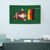 Jolly Santa Claus met Duitse Bundesvlagge Spandoek (Beurs)