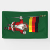 Jolly Santa Claus met Duitse Bundesvlagge Spandoek (Horizontaal)