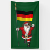 Jolly Santa Claus met Duitse Bundesvlagge Spandoek (Verticaal)