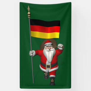 Jolly Santa Claus met Duitse Bundesvlagge Spandoek