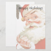 Jolly Santa Claus met een geheim kerstfeest Briefpapier (Voorkant / Achterkant)