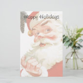 Jolly Santa Claus met een geheim kerstfeest Briefpapier (Staand voorkant)