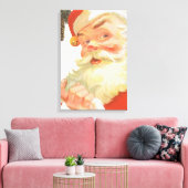 Jolly Santa Claus met een geheim kerstfeest Canvas Afdruk (Insitu (Woonkamer))