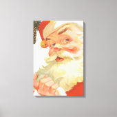 Jolly Santa Claus met een geheim kerstfeest Canvas Afdruk (Voorkant)