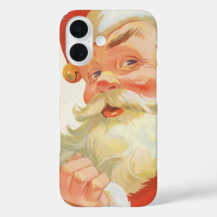 Jolly Santa Claus met een geheim kerstfeest iPhone 16 Hoesje