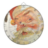 Jolly Santa Claus met een geheim kerstfeest Dartbord (Voorkant)