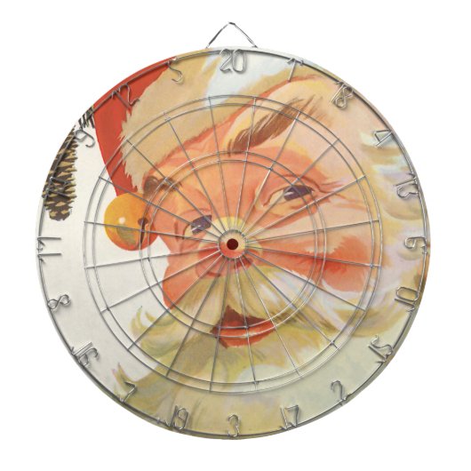 Jolly Santa Claus met een geheim kerstfeest Dartbord (Voorkant)