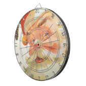 Jolly Santa Claus met een geheim kerstfeest Dartbord (Voorkant Rechts)