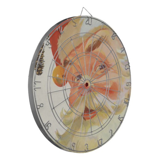 Jolly Santa Claus met een geheim kerstfeest Dartbord (Voorkant Links)