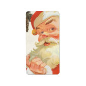 Jolly Santa Claus met een geheim kerstfeest Etiket (Voorkant)