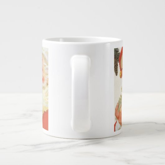 Jolly Santa Claus met een geheim kerstfeest Grote Koffiekop (Achterkant)