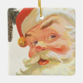 Jolly Santa Claus met een geheim kerstfeest Keramisch Ornament (Voorkant)
