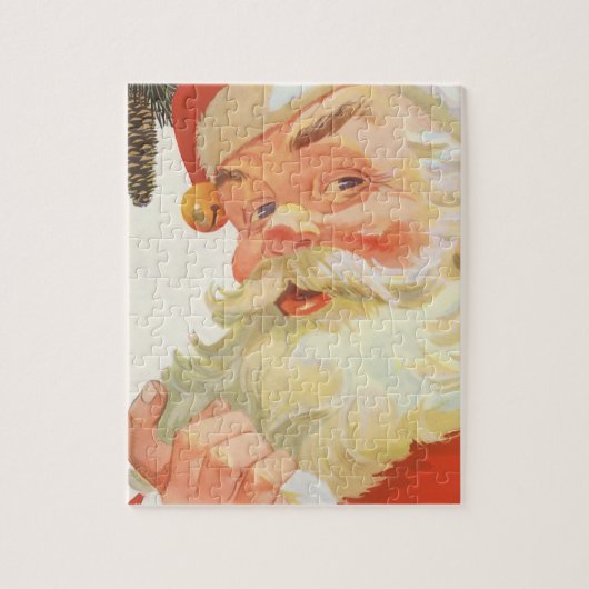Jolly Santa Claus met een geheim kerstfeest Legpuzzel (Verticaal)