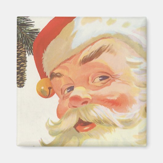 Jolly Santa Claus met een geheim kerstfeest Magneet (Voorkant)