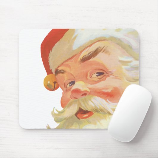 Jolly Santa Claus met een geheim kerstfeest Muismat (Met muis)