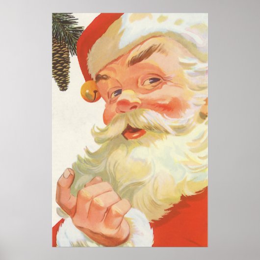 Jolly Santa Claus met een geheim kerstfeest Poster (Voorkant)