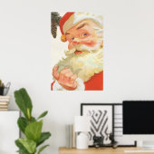 Jolly Santa Claus met een geheim kerstfeest Poster (Thuiskantoor)