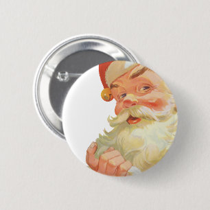 Jolly Santa Claus met een geheim kerstfeest Ronde Button 5,7 Cm