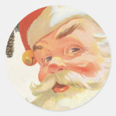 Jolly Santa Claus met een geheim kerstfeest Ronde Sticker (Voorkant)