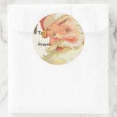 Jolly Santa Claus met een geheim kerstfeest Ronde Sticker (Tas)