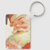 Jolly Santa Claus met een geheim kerstfeest Sleutelhanger (Achterkant)