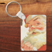 Jolly Santa Claus met een geheim kerstfeest Sleutelhanger (Voorkant)