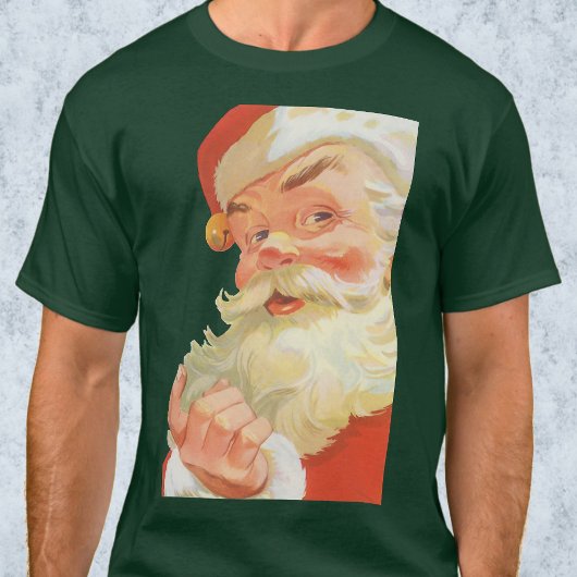 Jolly Santa Claus met een geheim kerstfeest T-shirt