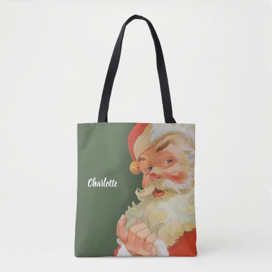 Jolly Santa Claus met een geheim kerstfeest Tote Bag (Voorkant)