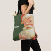 Jolly Santa Claus met een geheim kerstfeest Tote Bag (Dichtbij)