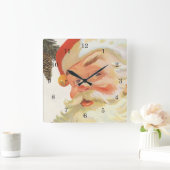 Jolly Santa Claus met een geheim kerstfeest Vierkante Klok (Huis)