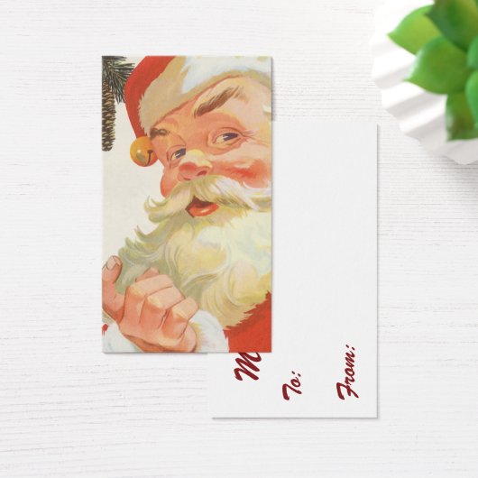 Jolly Santa Claus met een geheim kerstfeest Visitekaartje (Bureau)