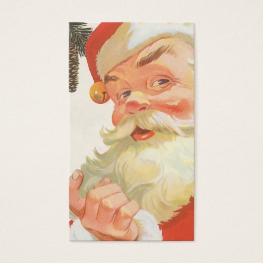 Jolly Santa Claus met een geheim kerstfeest Visitekaartje (Voorkant)