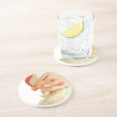 Jolly Santa Claus met een geheim kerstfeest Zandsteen Onderzetter (Zijkant)