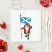 Jolly Santa Claus met vlag van Schotland Servetten (Insitu)