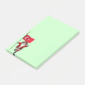 Jolly Santa Claus met vlag van Turkije Post-it® Notes (Schuin)